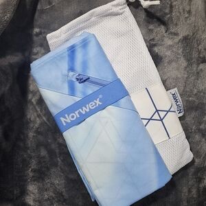 NORWEX - Limited Edition Geometric Print Beach Towel with zippered pouch